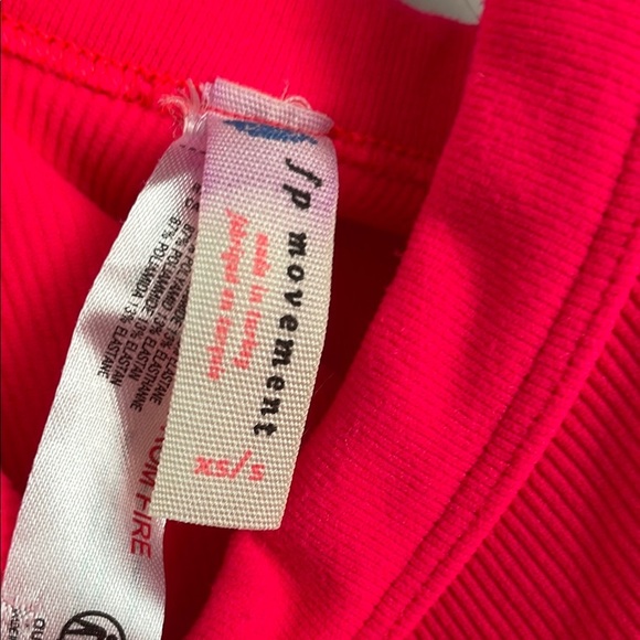 Free People Vibrant Coral/Pink Cropped Tank Top - Picture 7 of 7